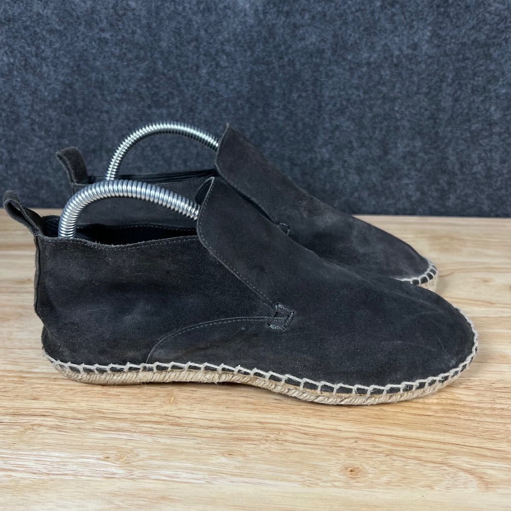 Vince Handmade in Spain Suede Espadrille Ankle Boots Charcoal Grey Women 7M